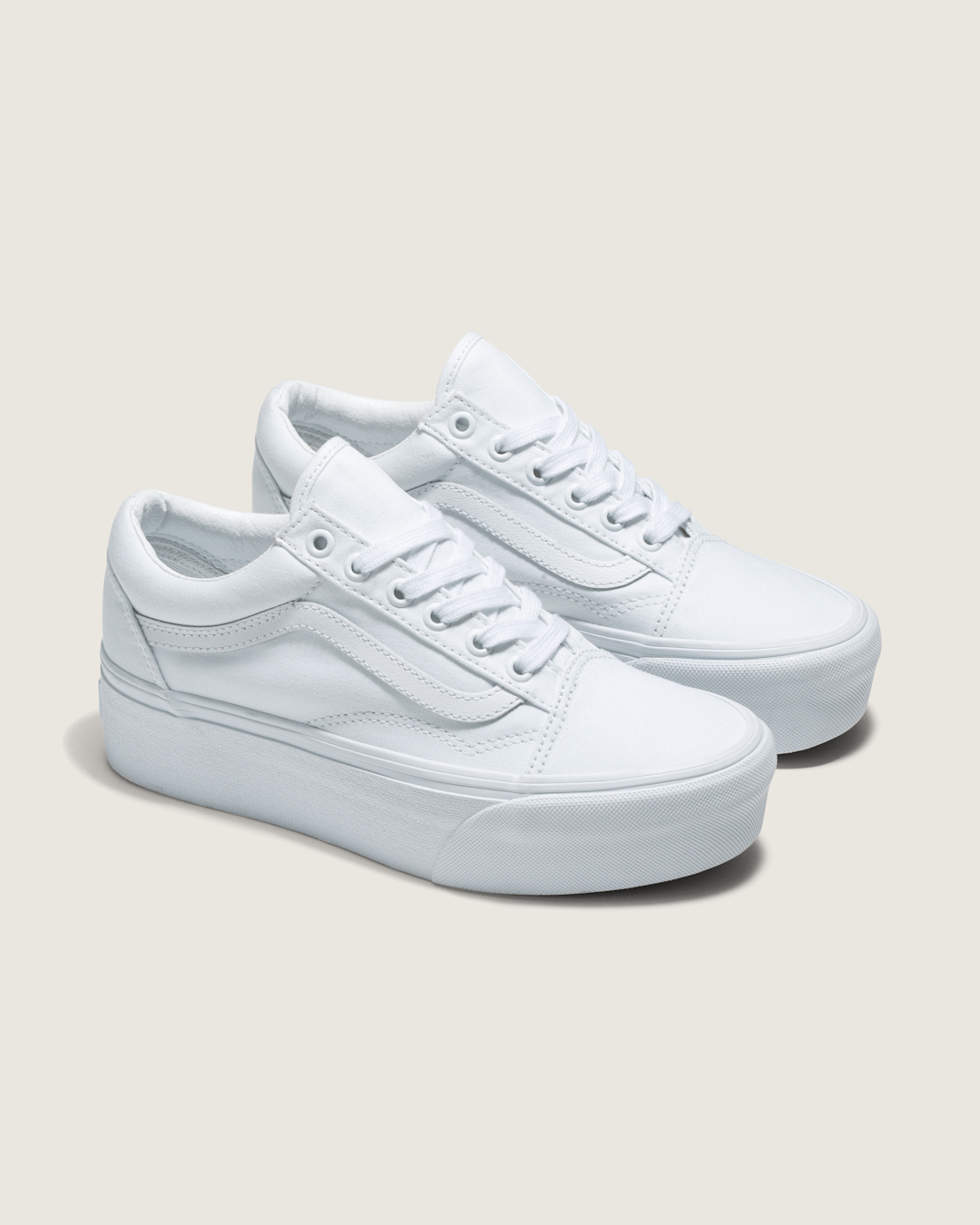 Women Vans Old Skool Stackform True White Shoe