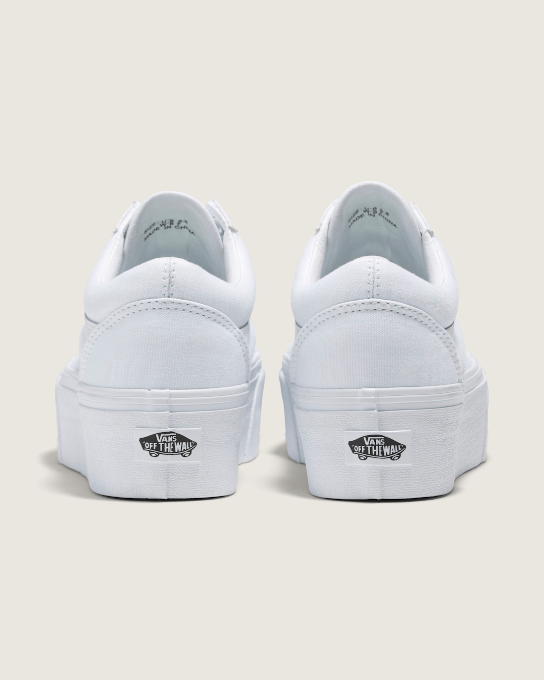 Women Vans Old Skool Stackform True White Shoe