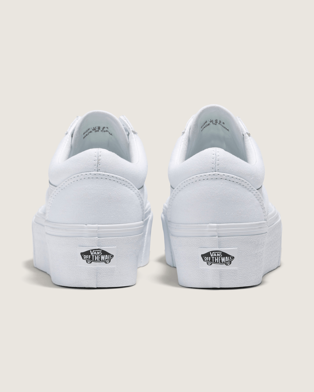 Women Vans Old Skool Stackform True White Shoe