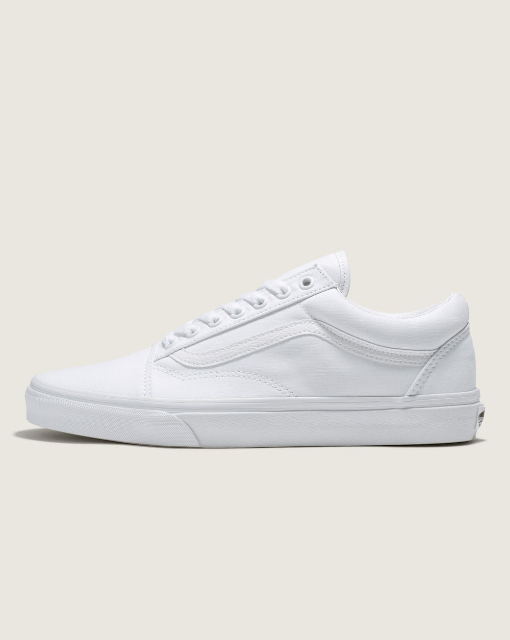 Women|Men Vans Old Skool Wide Canvas True White Classics Shoe