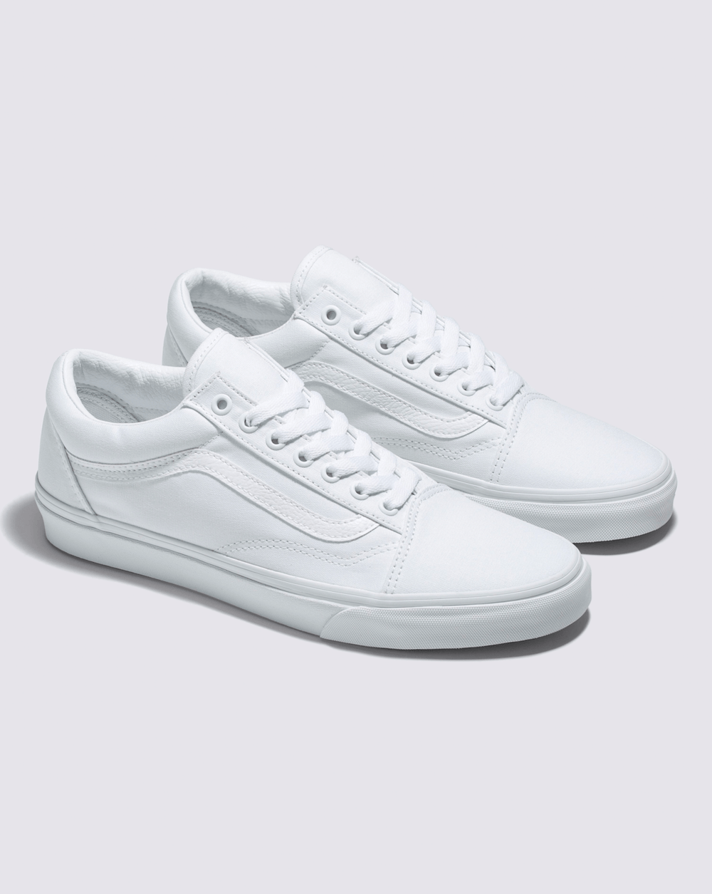 Women|Men Vans Old Skool Wide Canvas True White Classics Shoe