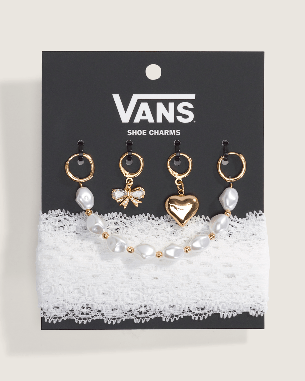 Women|Men Vans Vans Pearl and Lace Shoe Charm Set in White