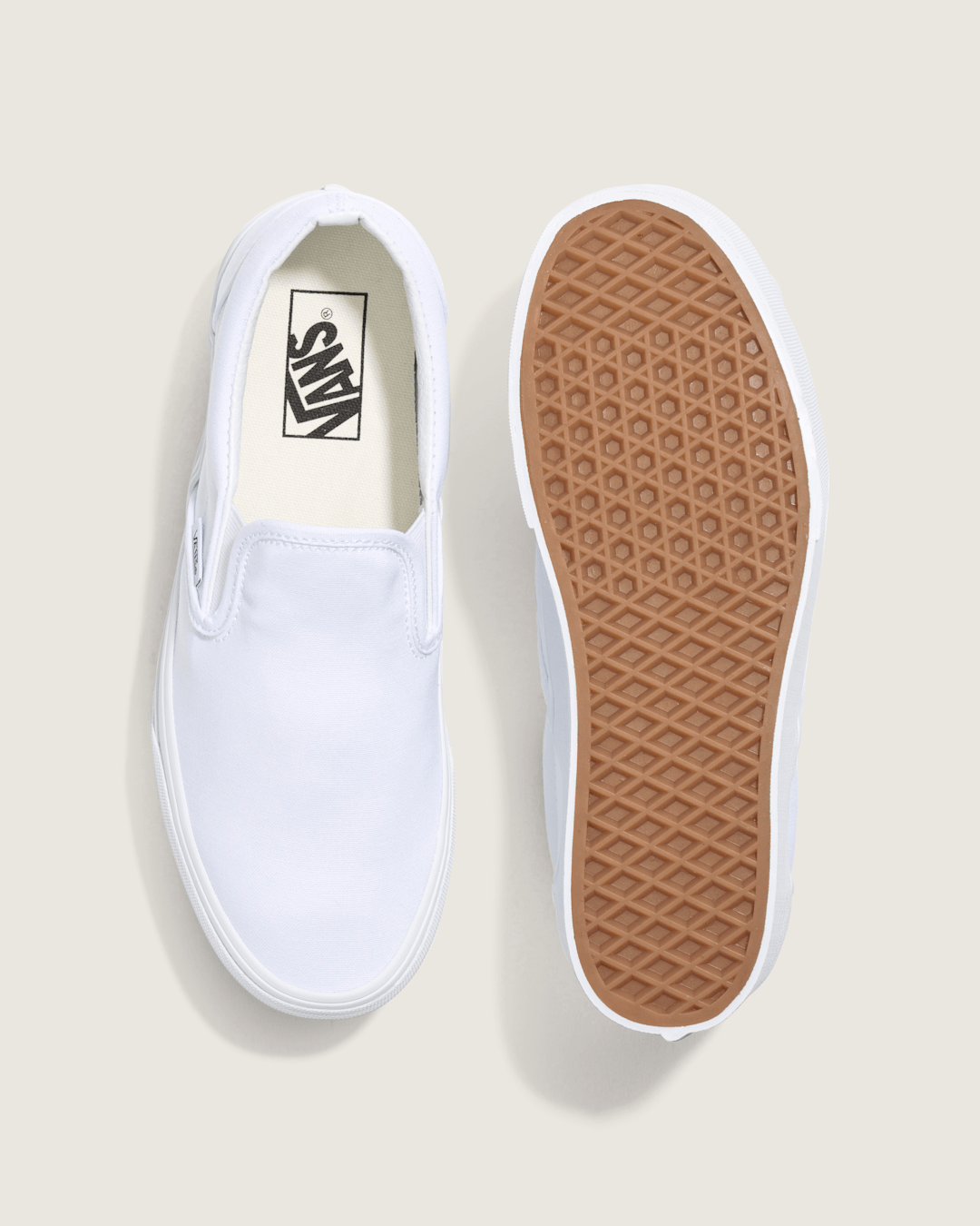 Women Vans Classic Slip-On Platform Shoe in True White
