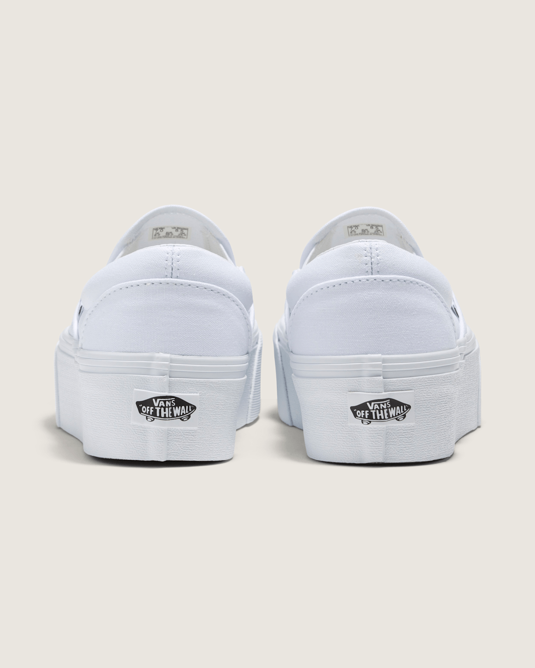 Women Vans Classic Slip-On Platform Shoe in True White