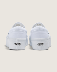 Women Vans Classic Slip-On Platform Shoe in True White