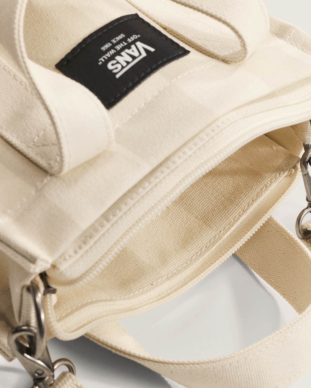 Women|Men Vans Lil Pergs Checkerboard Tote Bag in Oatmeal Beige