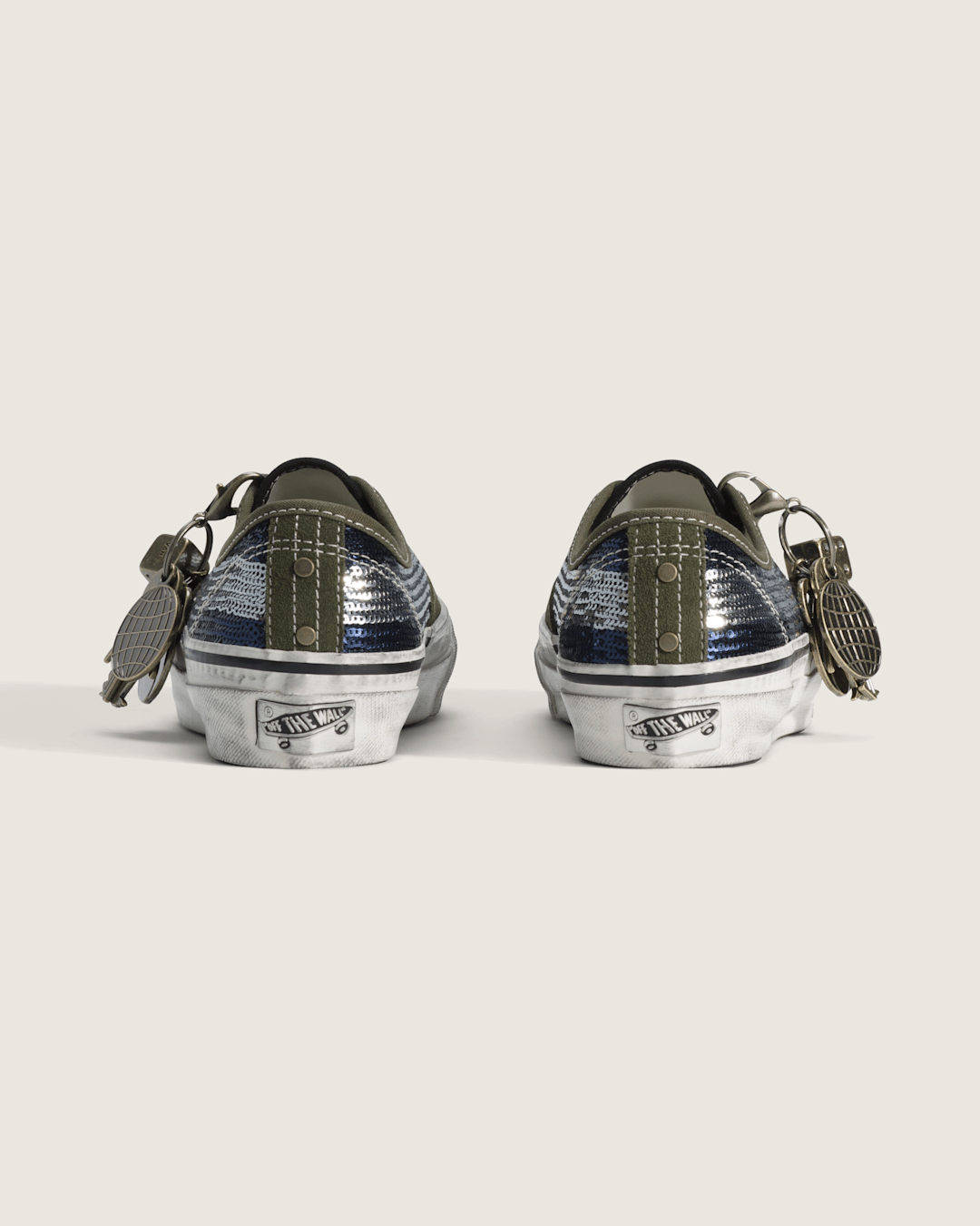 Women Vans Premium Authentic "Charms" Shoe in Green / Blue