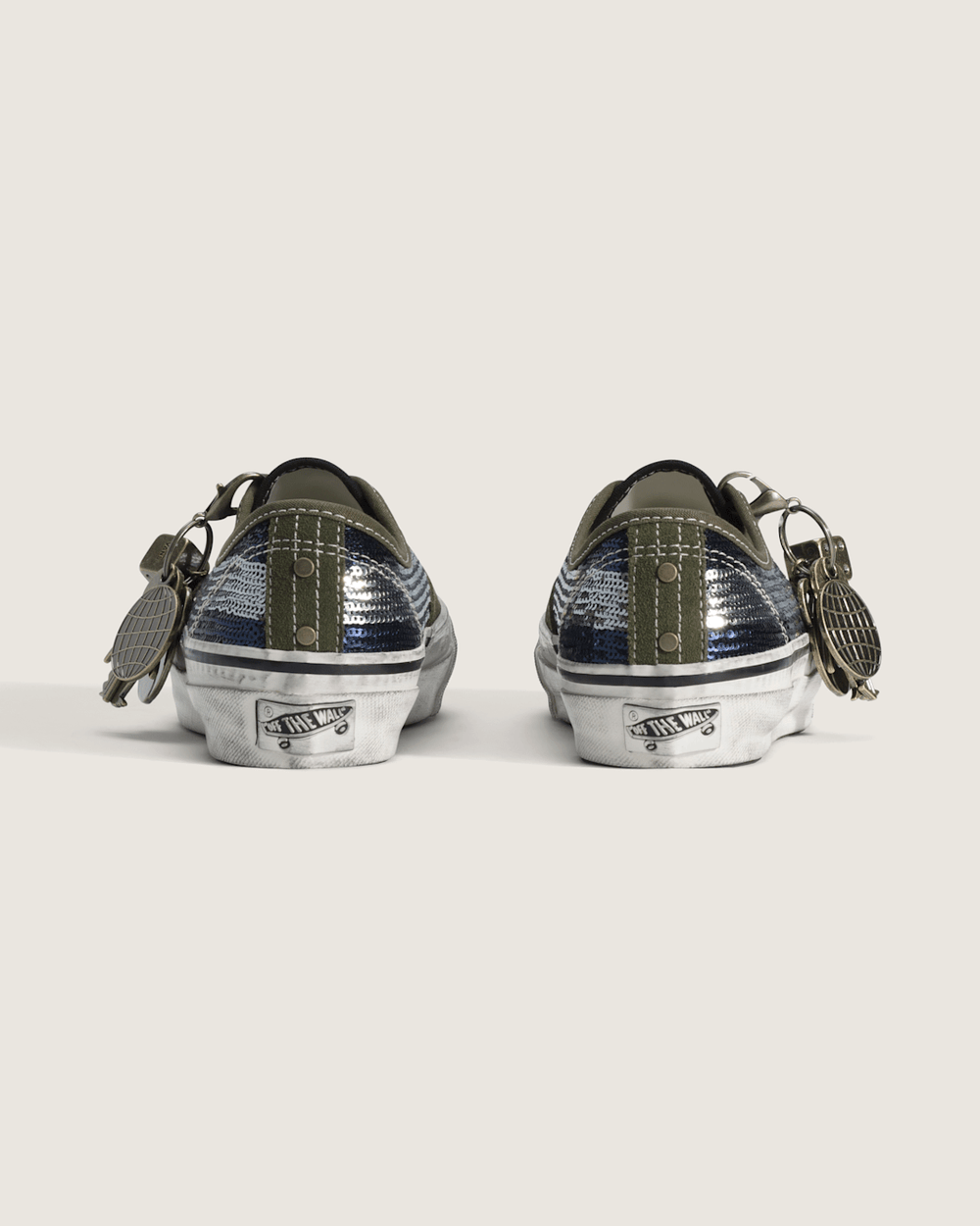 Women Vans Premium Authentic "Charms" Shoe in Green / Blue