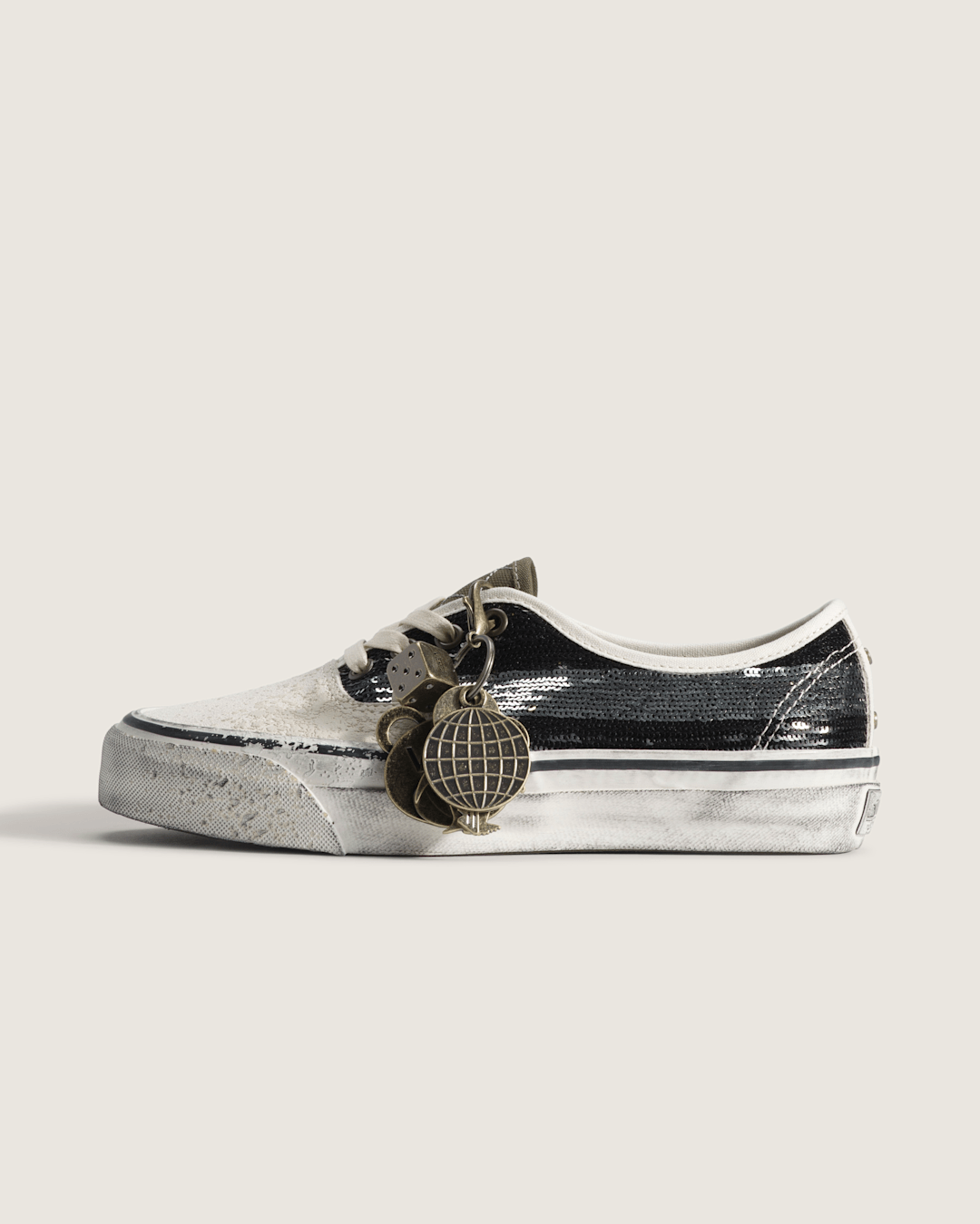 Women Vans Premium Authentic "Charms" Shoe in Black / White