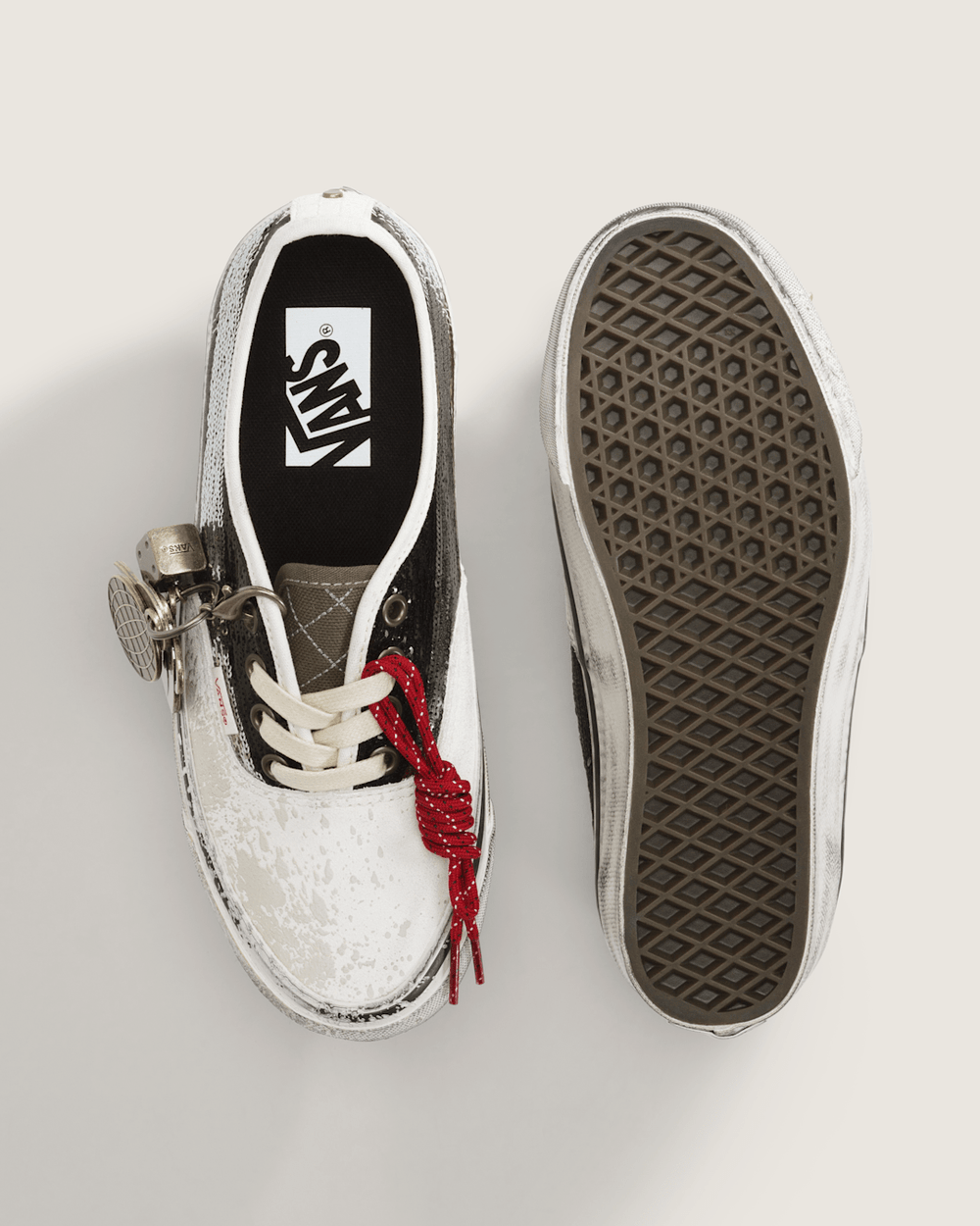 Women Vans Premium Authentic "Charms" Shoe in Black / White