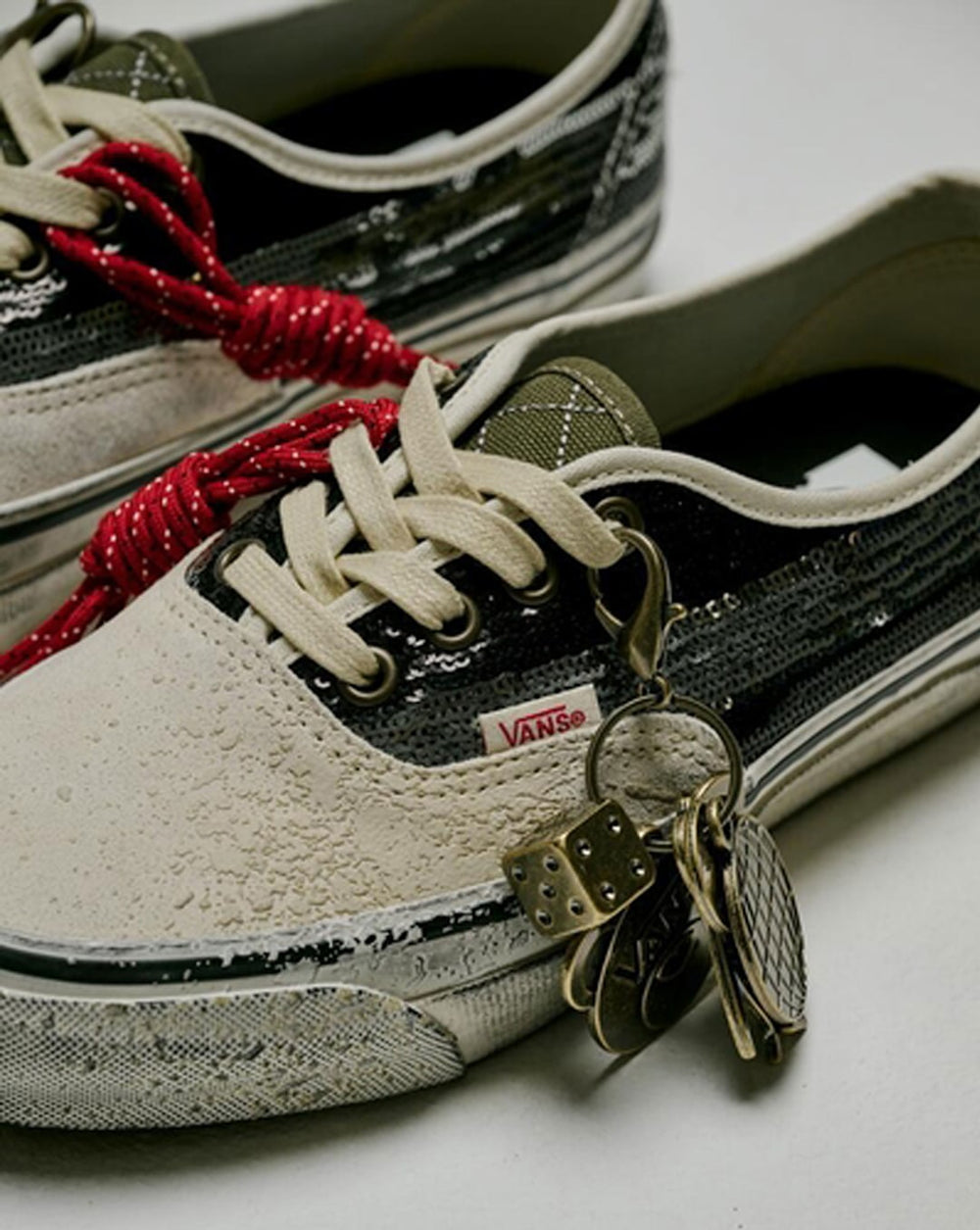 Women Vans Premium Authentic "Charms" Shoe in Black / White