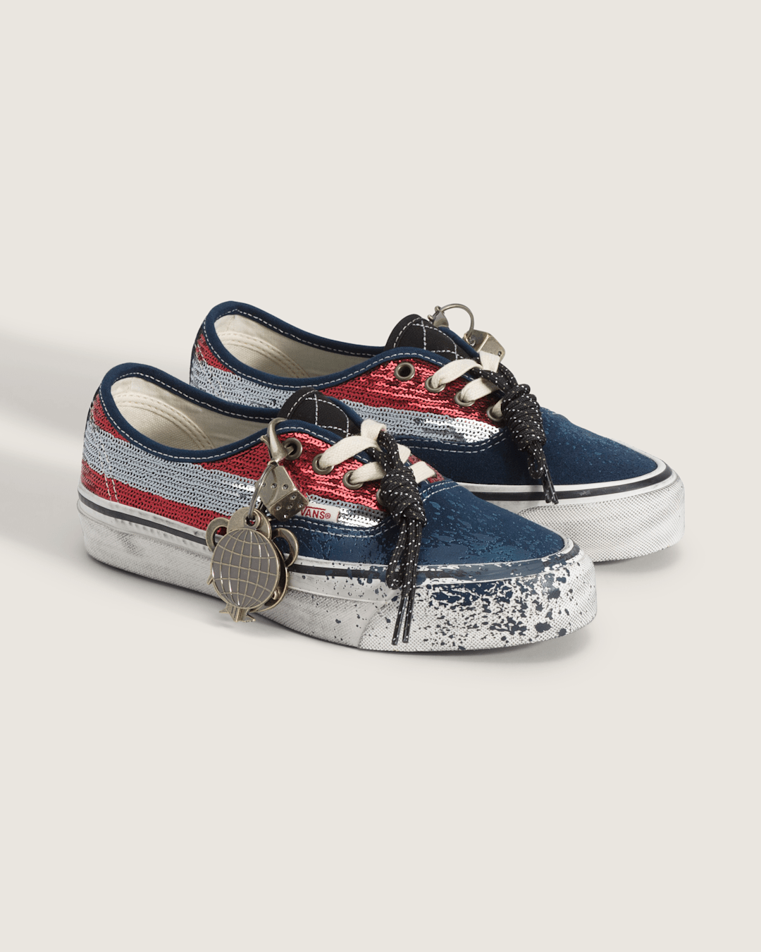 Women|Men Vans Premium Authentic "Charms" Shoe in Red / Navy