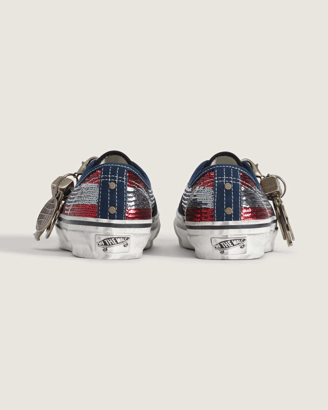 Women|Men Vans Premium Authentic "Charms" Shoe in Red / Navy