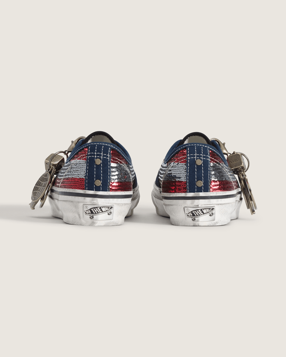 Women|Men Vans Premium Authentic "Charms" Shoe in Red / Navy