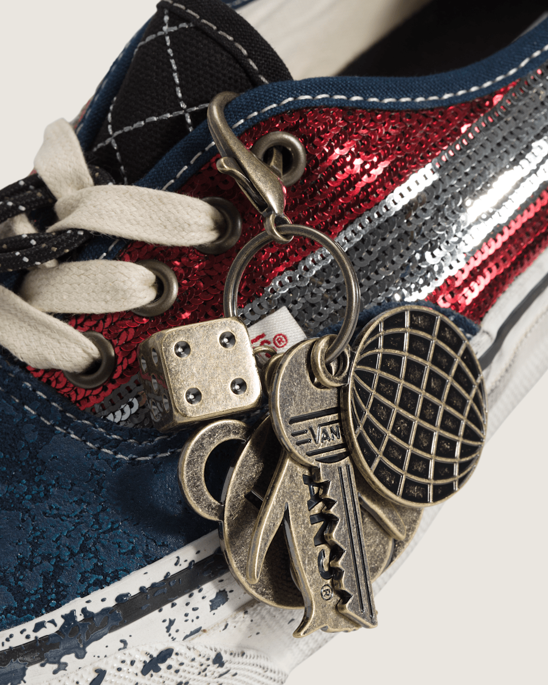 Women|Men Vans Premium Authentic "Charms" Shoe in Red / Navy