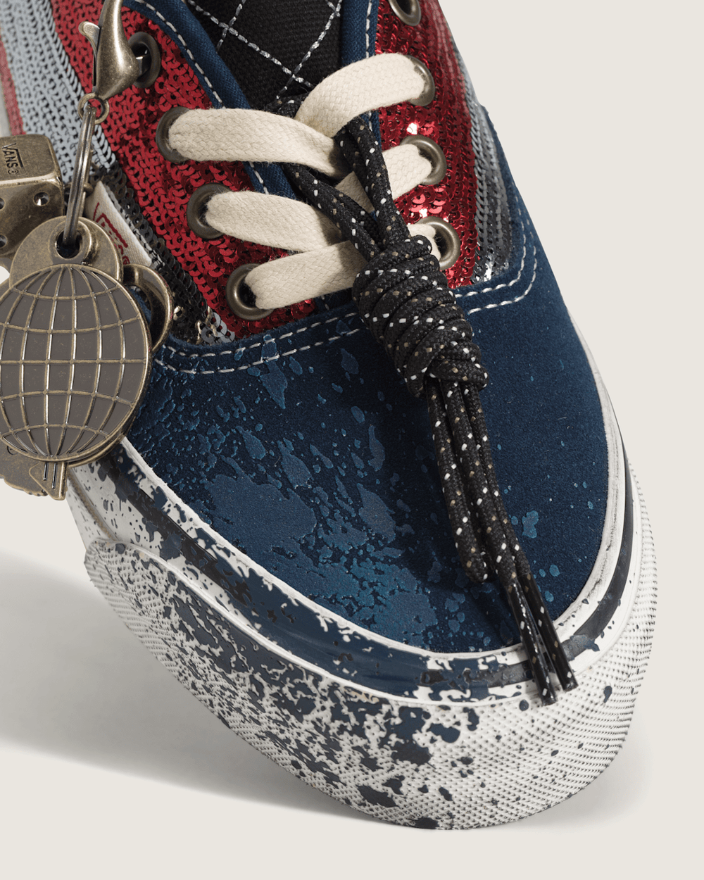 Women|Men Vans Premium Authentic "Charms" Shoe in Red / Navy