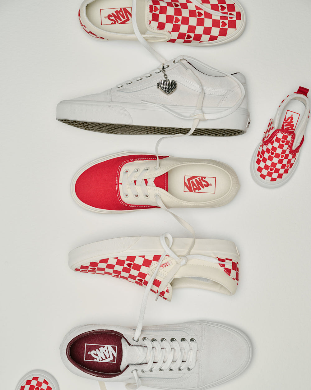 Women Vans Classic Slip-On Checkerboard Shoe in Checkerboard Racing Red