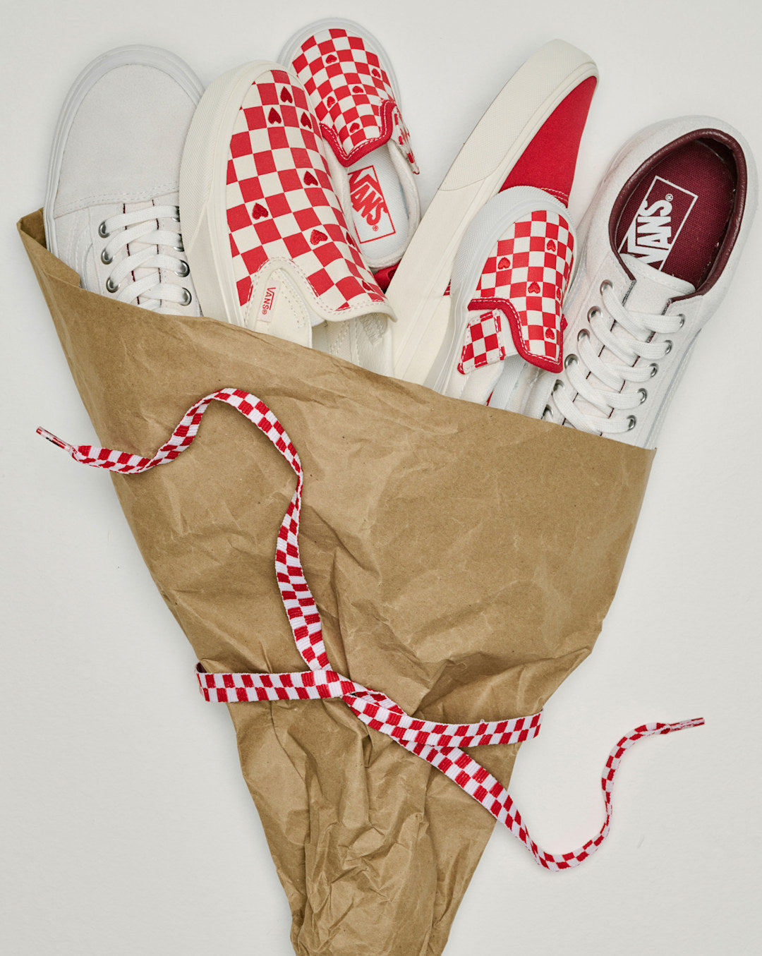 Women Vans Classic Slip-On Checkerboard Shoe in Checkerboard Racing Red