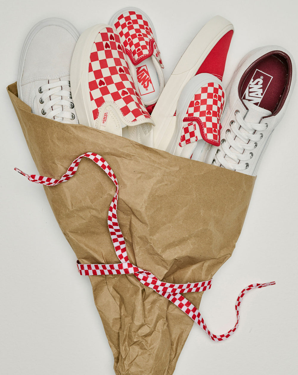 Women Vans Classic Slip-On Checkerboard Shoe in Checkerboard Racing Red