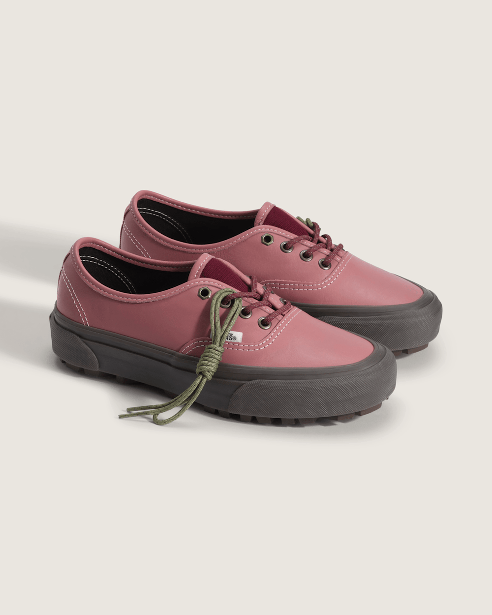 Women Vans Premium Authentic V-Lug Shoe in Dusty Rose Pink
