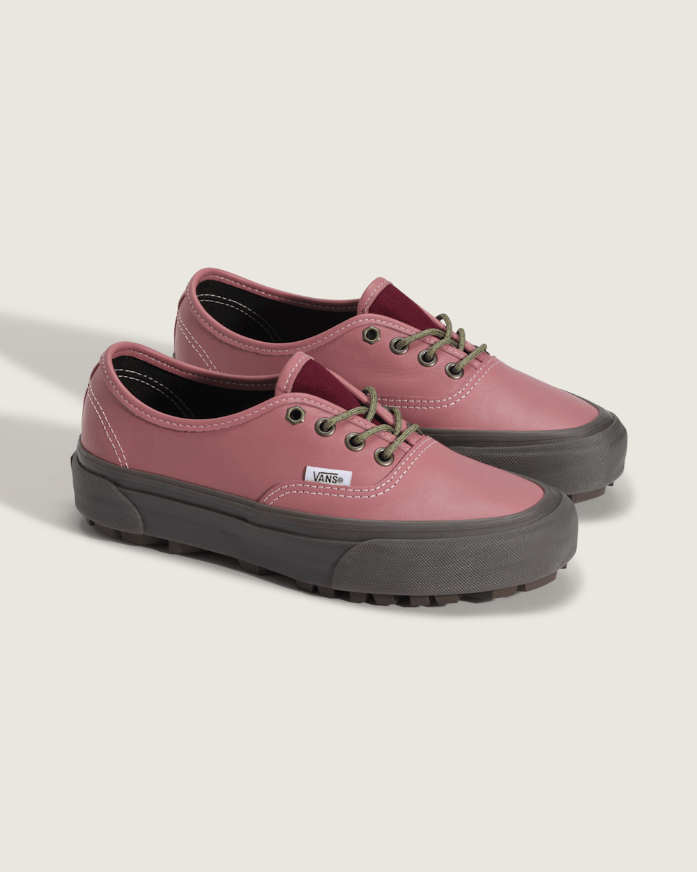 Women Vans Premium Authentic V-Lug Shoe in Dusty Rose Pink