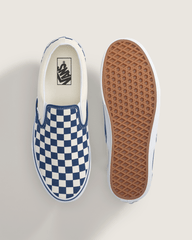 Women|Men Vans Classic Slip-On Checkerboard Shoe in True Blue / White