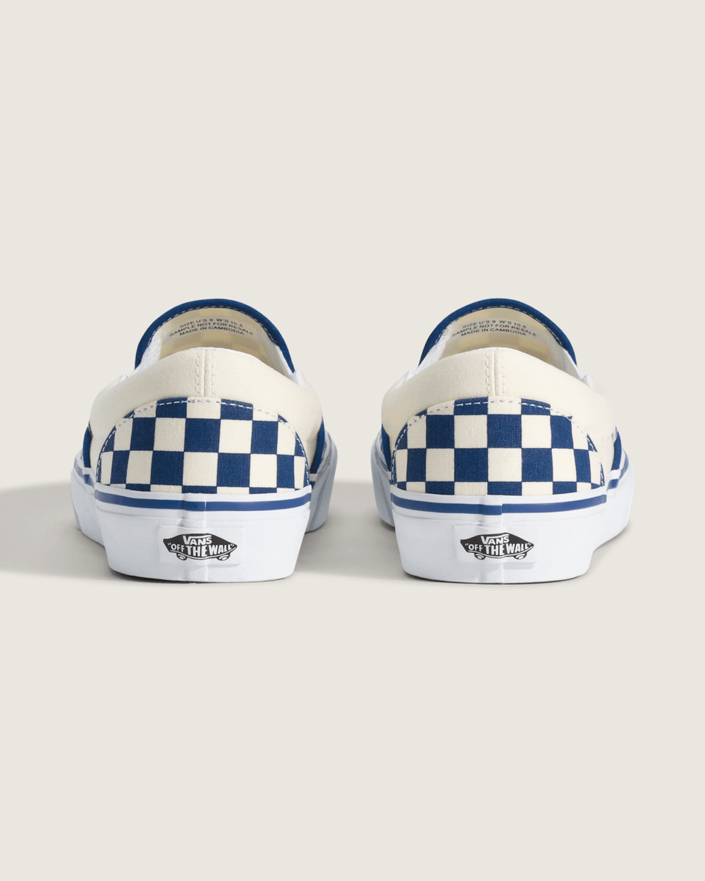Women|Men Vans Classic Slip-On Checkerboard Shoe in True Blue / White