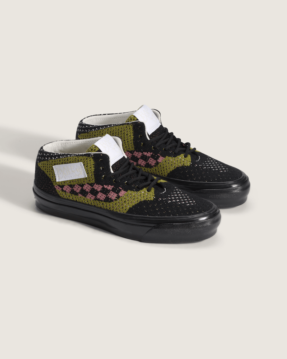 Women Vans Premium Half Cab Shoe in Black / Aged Green