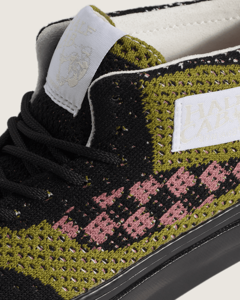 Women Vans Premium Half Cab Shoe in Black / Aged Green