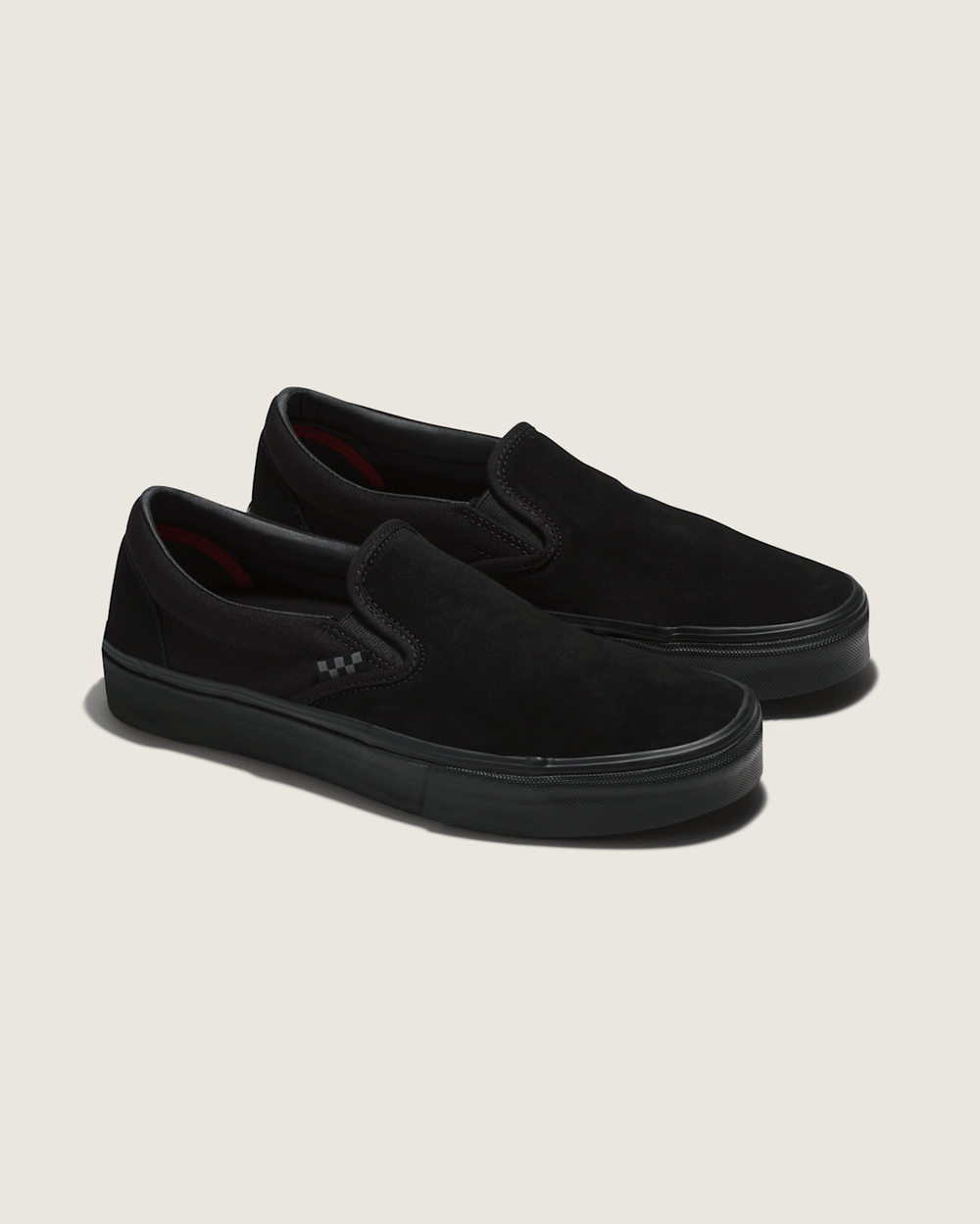 Women|Men Vans Skate Slip-On Black/Black Skate Shoe