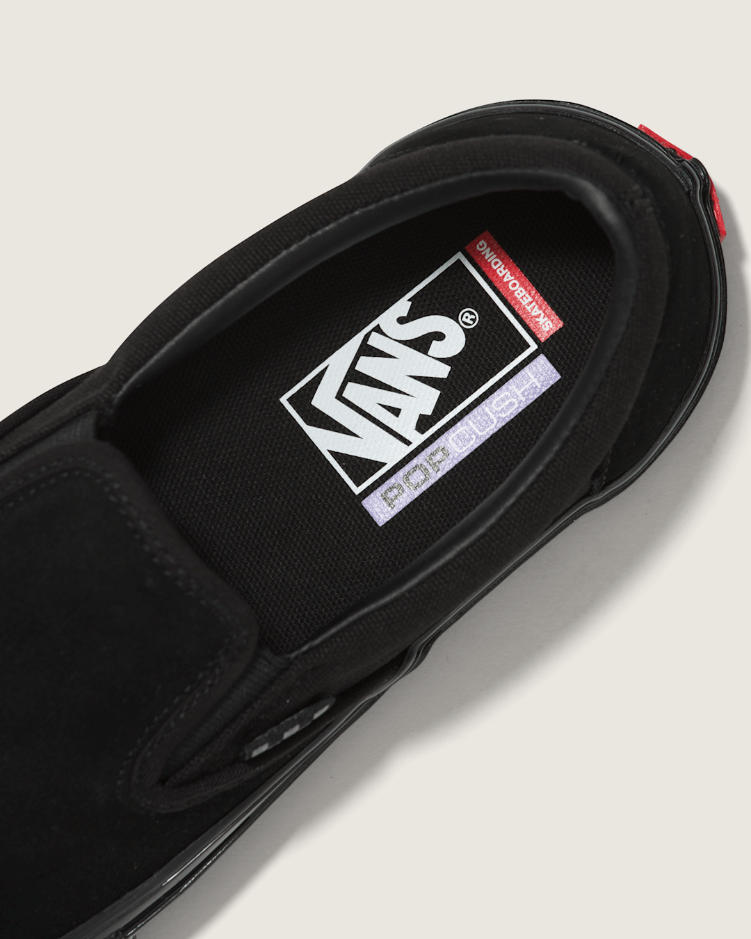 Women|Men Vans Skate Slip-On Black/Black Skate Shoe