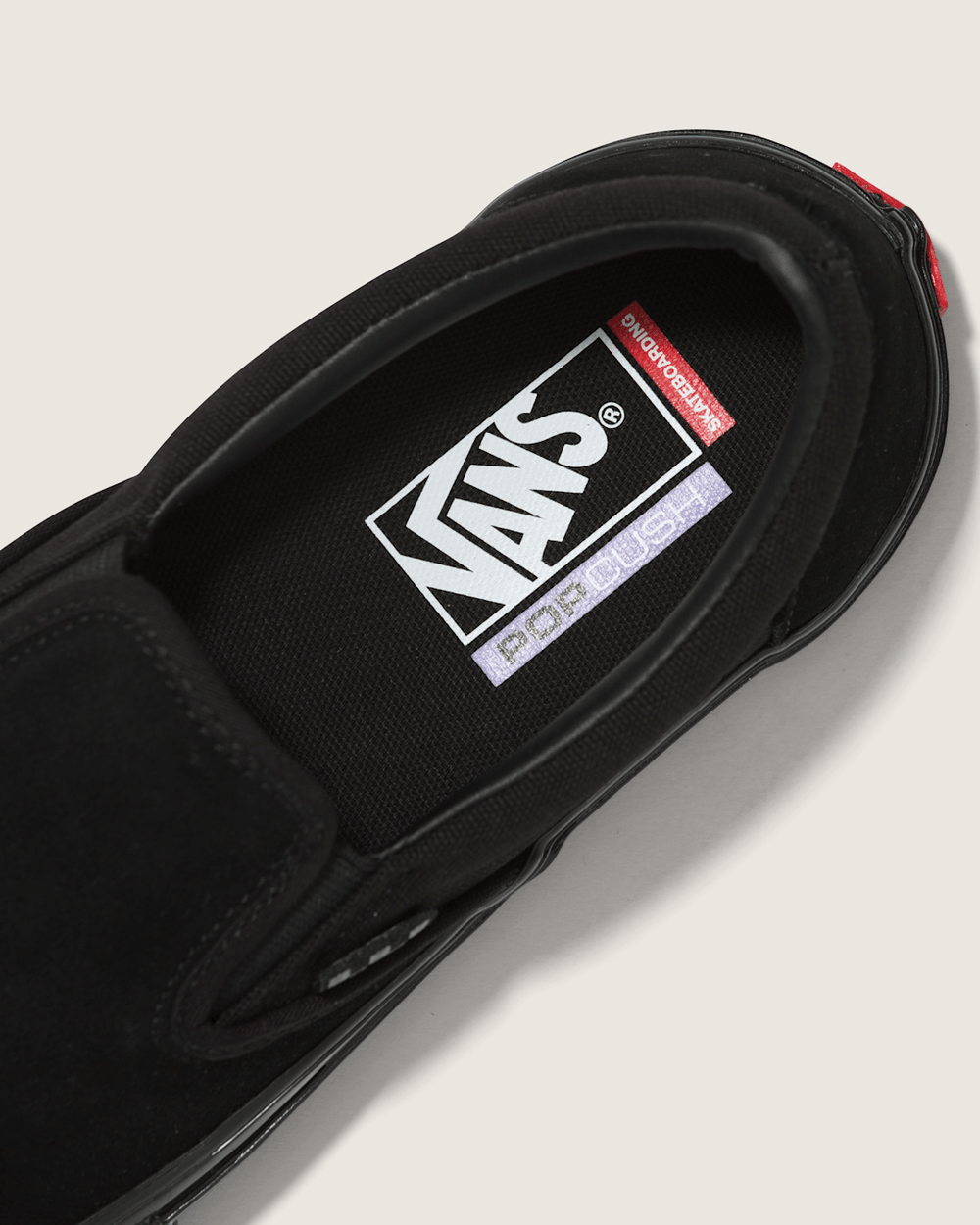 Women|Men Vans Skate Slip-On Black/Black Skate Shoe