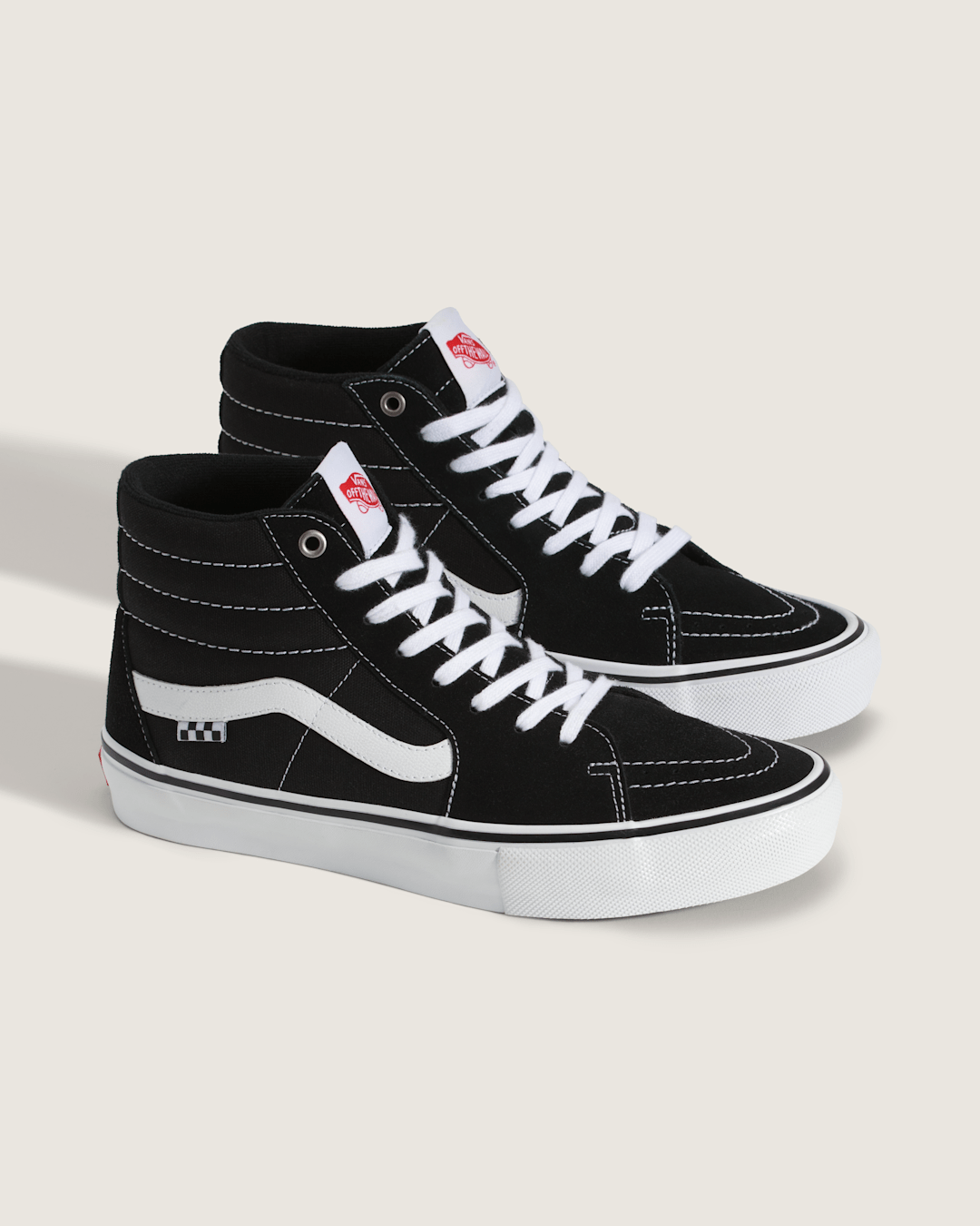 Women|Men Vans Skate Sk8-Hi Black/White Skate Shoe