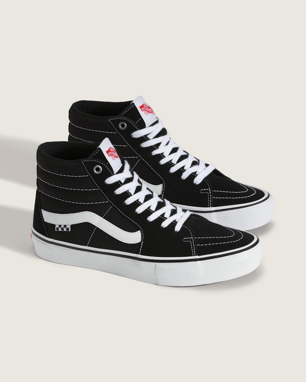 Women|Men Vans Skate Sk8-Hi Black/White Skate Shoe