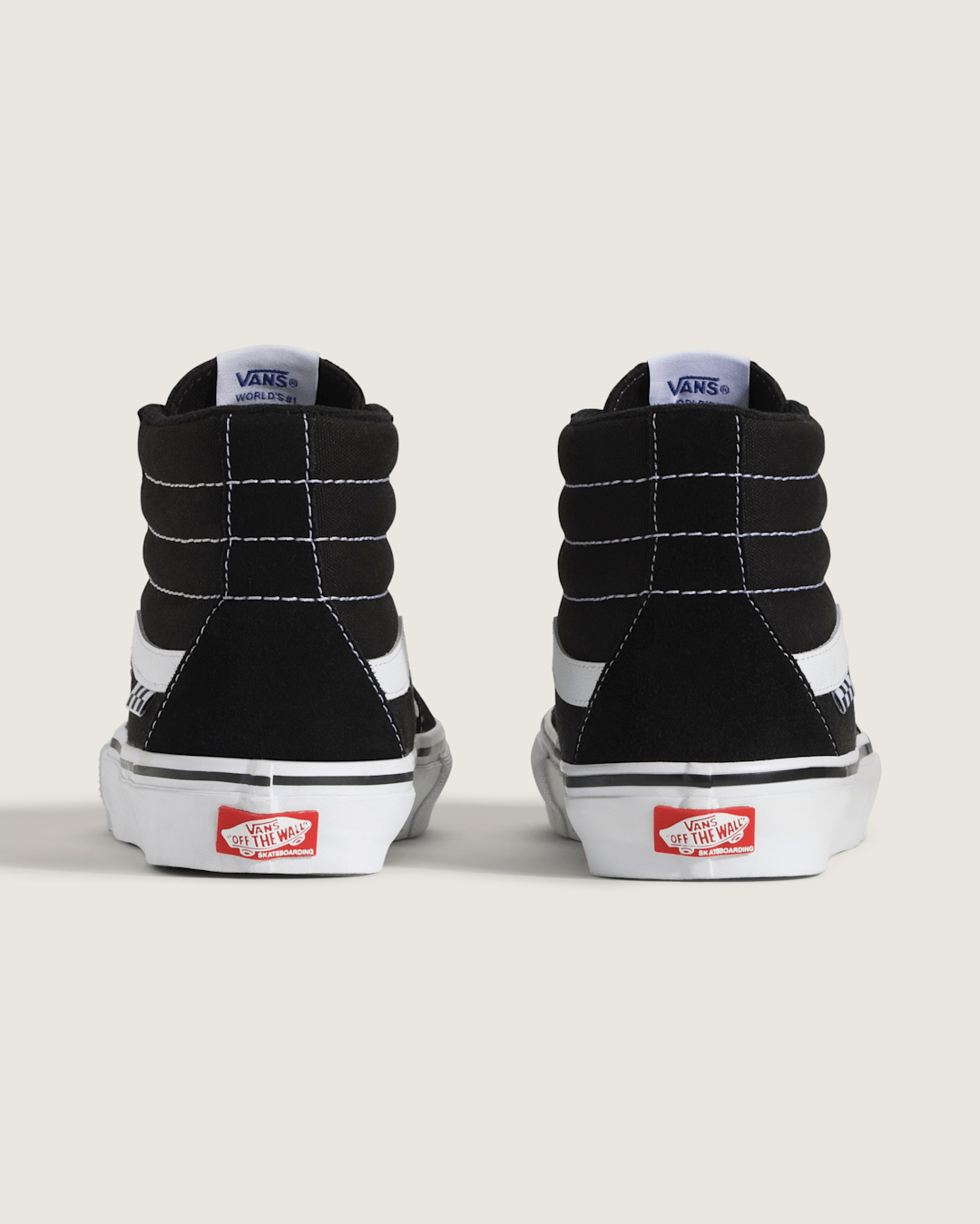 Women|Men Vans Skate Sk8-Hi Black/White Skate Shoe