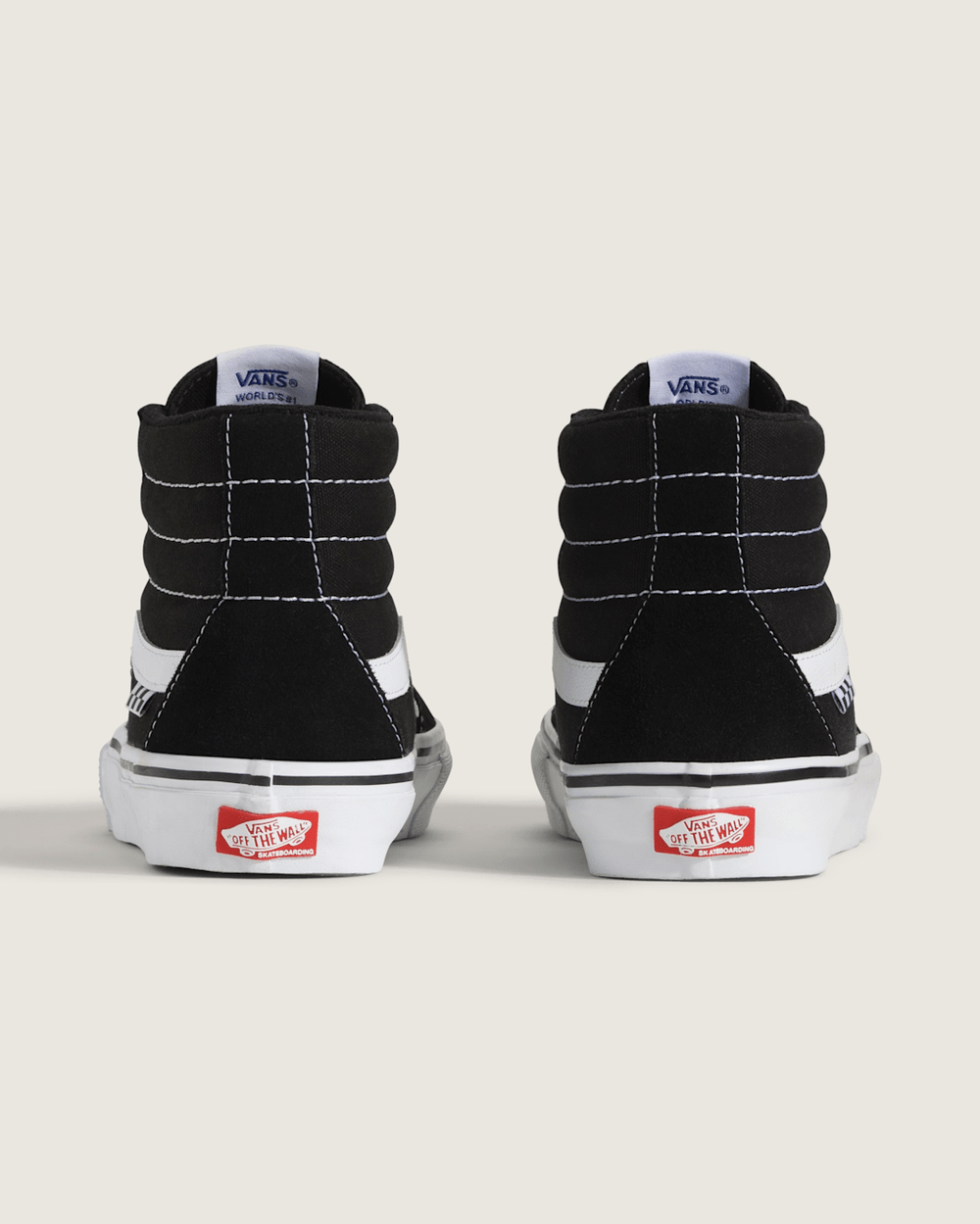 Women|Men Vans Skate Sk8-Hi Black/White Skate Shoe