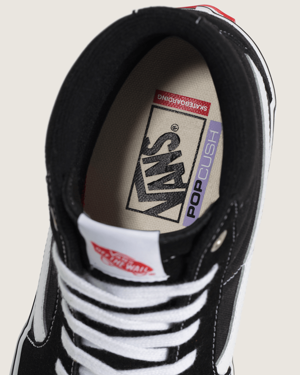 Women|Men Vans Skate Sk8-Hi Black/White Skate Shoe