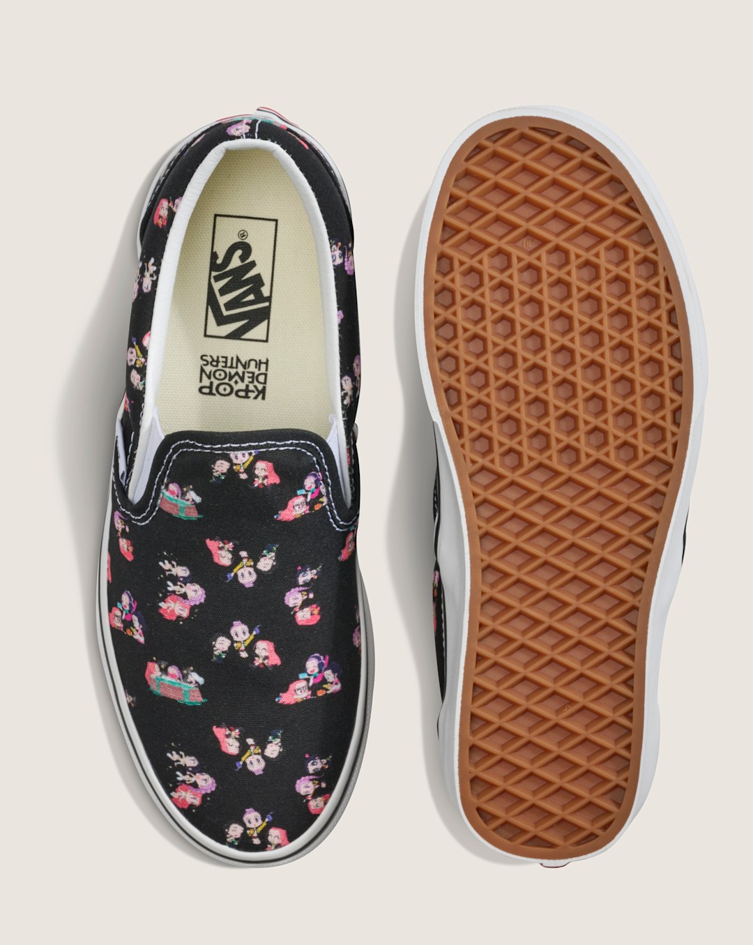 Women Vans KPop Demon Hunters x Vans Classic Slip-On Shoe in Kpop Demon Hunters Black
