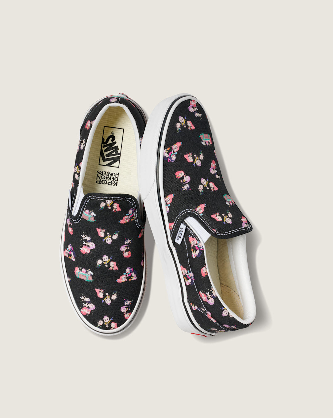 Women Vans KPop Demon Hunters x Vans Classic Slip-On Shoe in Kpop Demon Hunters Black