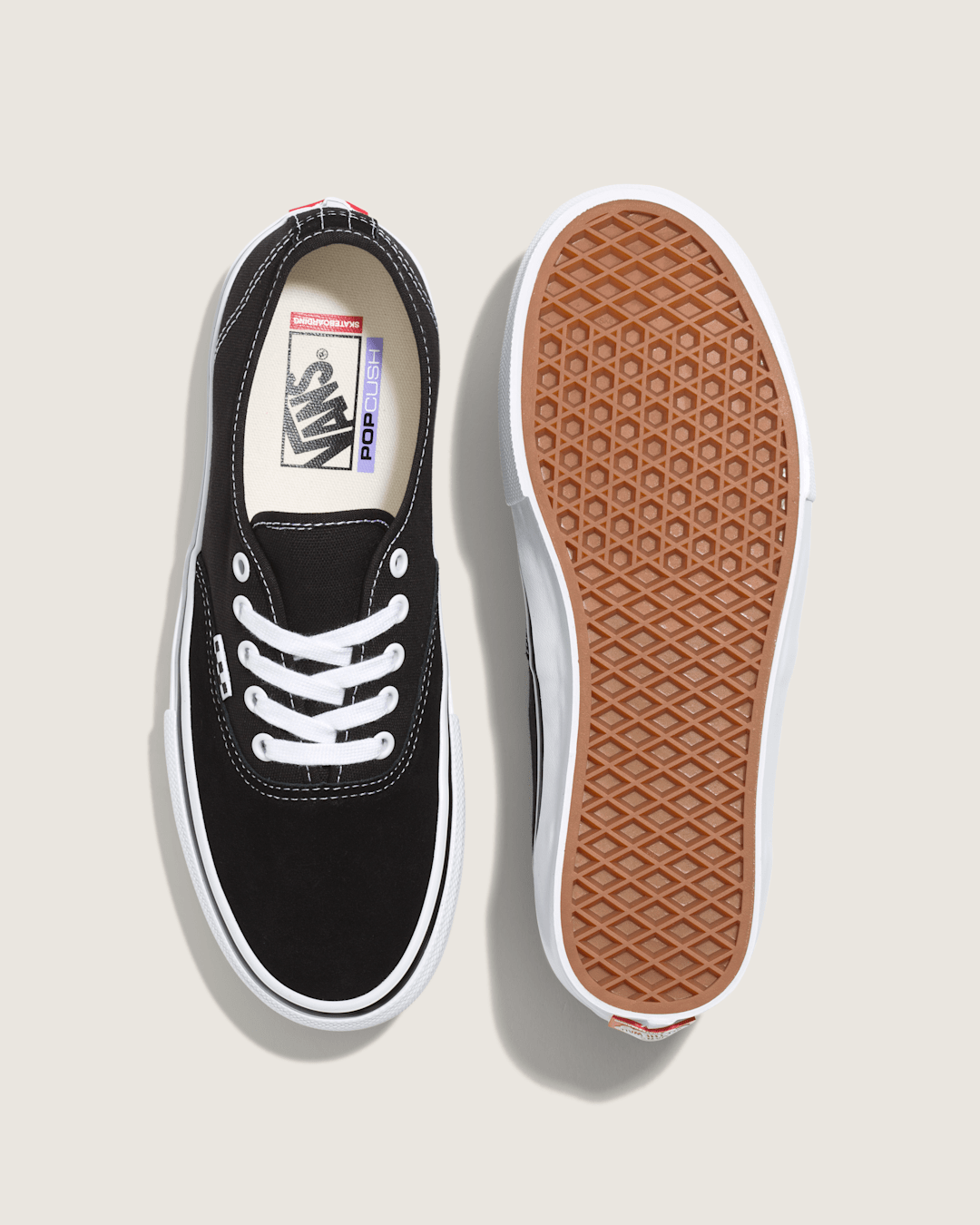 Women|Men Vans Skate Authentic Black/White Skate Shoe