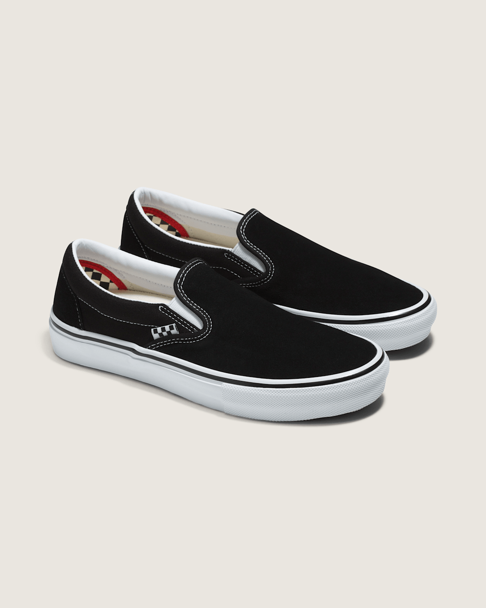 Women|Men Vans Skate Slip-On Black/White Skate Shoe