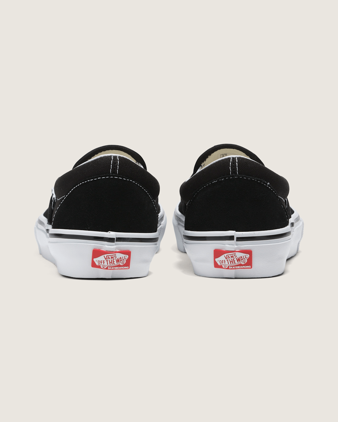 Women|Men Vans Skate Slip-On Black/White Skate Shoe