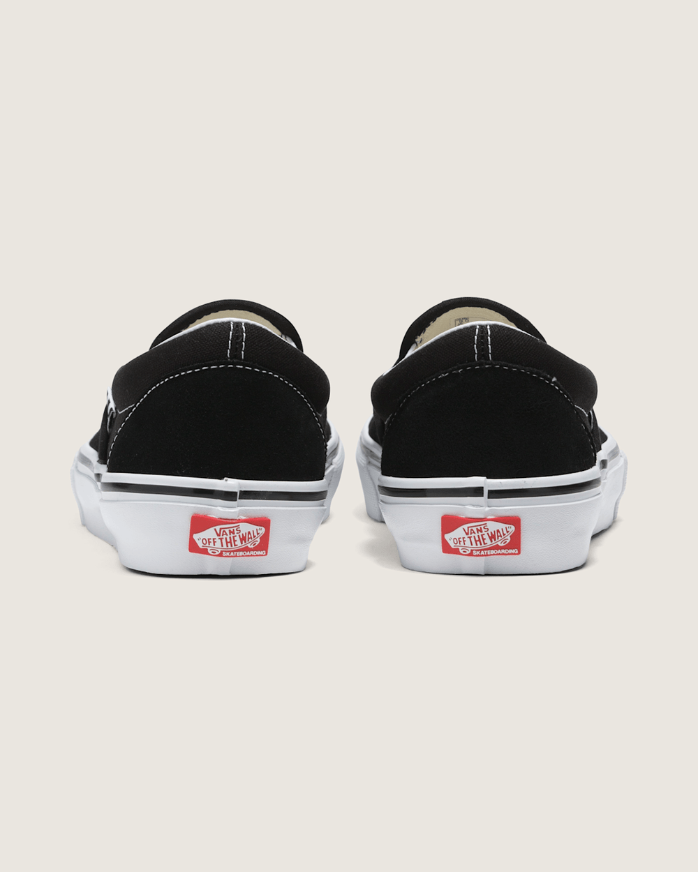 Women|Men Vans Skate Slip-On Black/White Skate Shoe