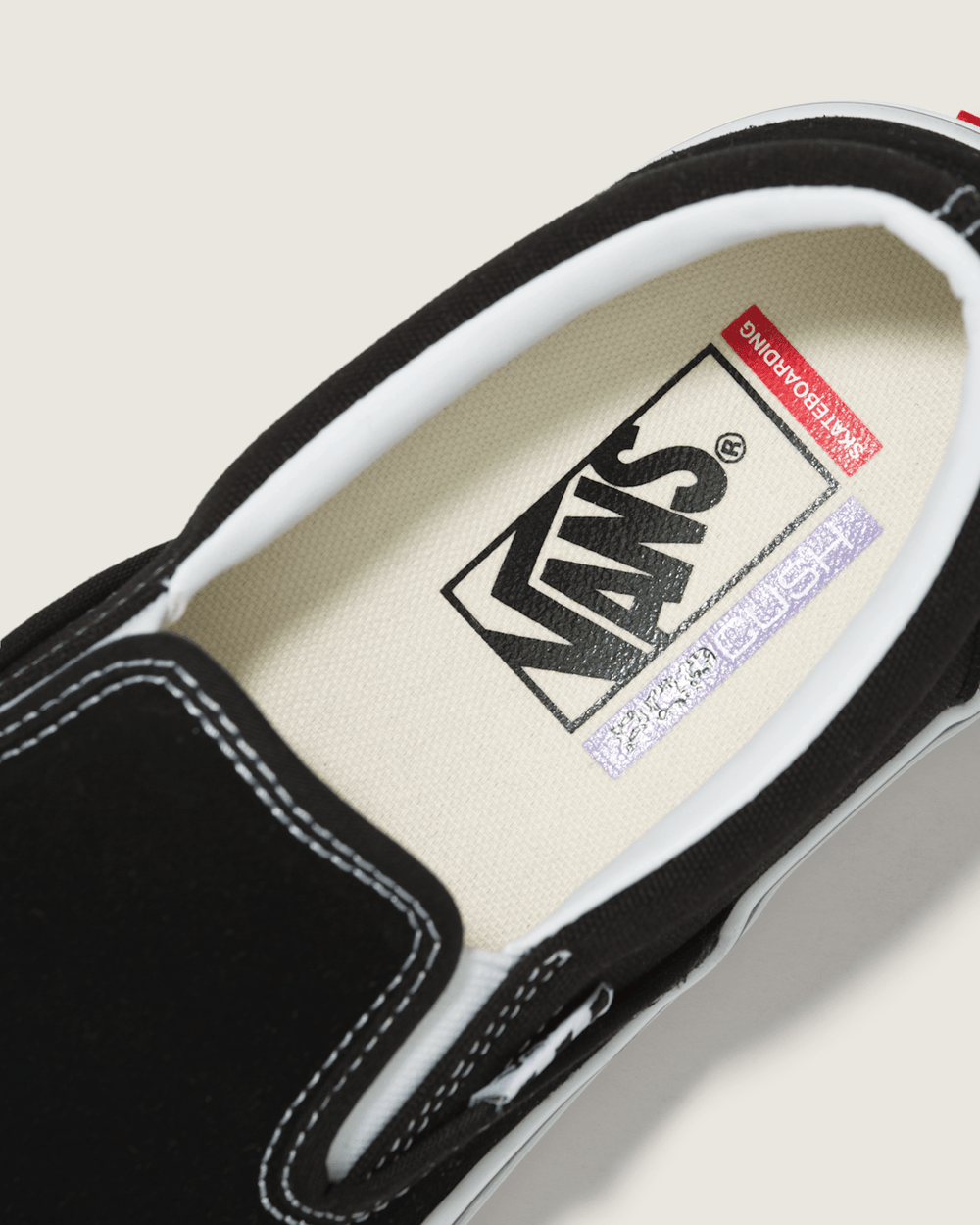 Women|Men Vans Skate Slip-On Black/White Skate Shoe