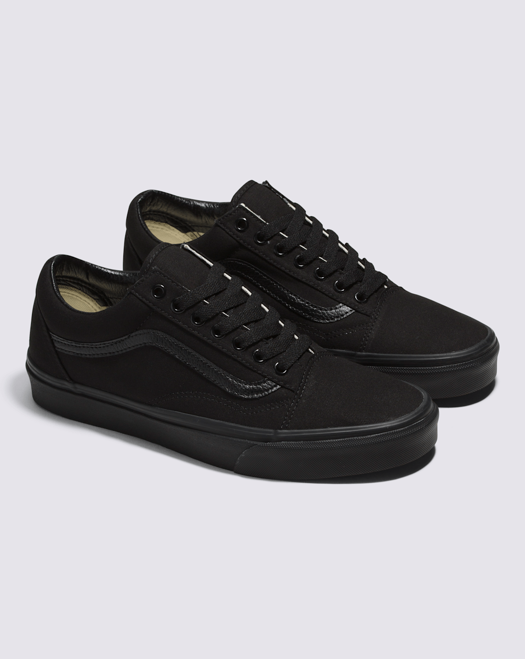 Women|Men Vans Old Skool Wide Canvas Black/Black Classics Shoe
