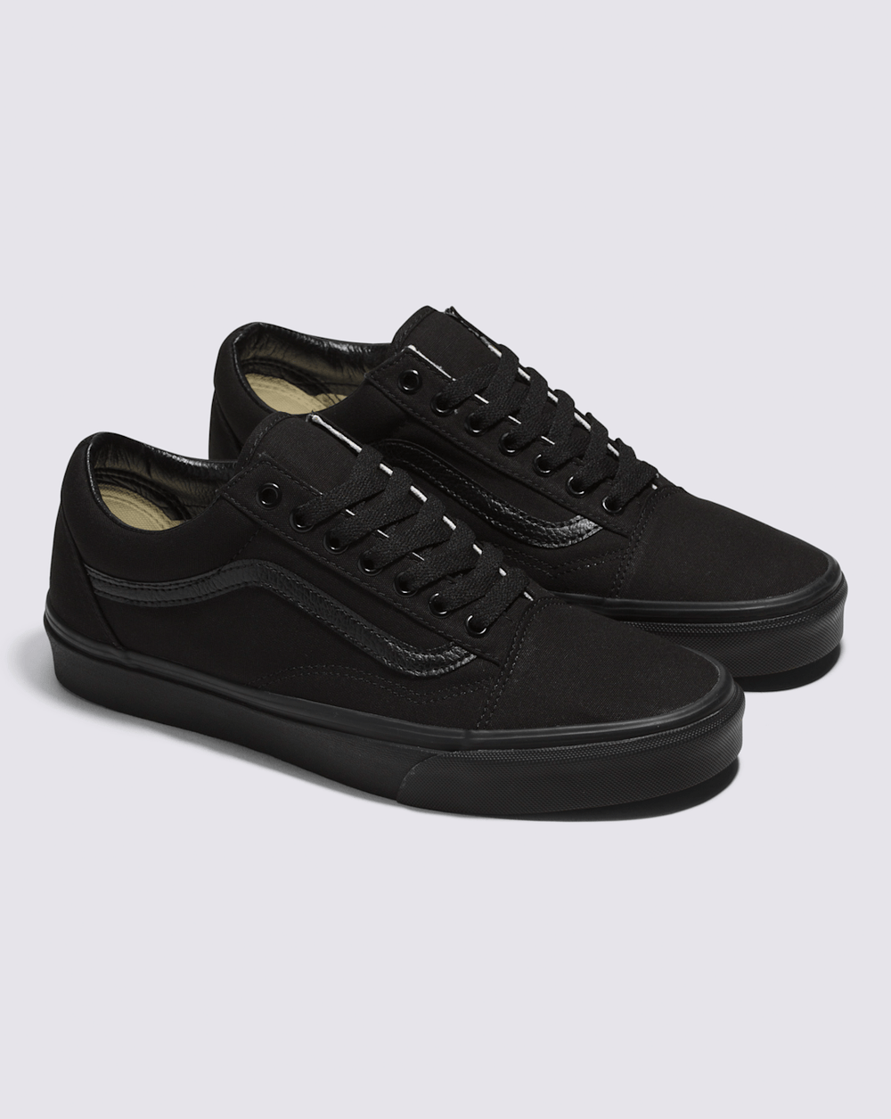 Women|Men Vans Old Skool Wide Canvas Black/Black Classics Shoe