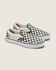 Women|Men Vans Skate Slip-On Checkerboard Shoe in Checkerboard Black / Off White