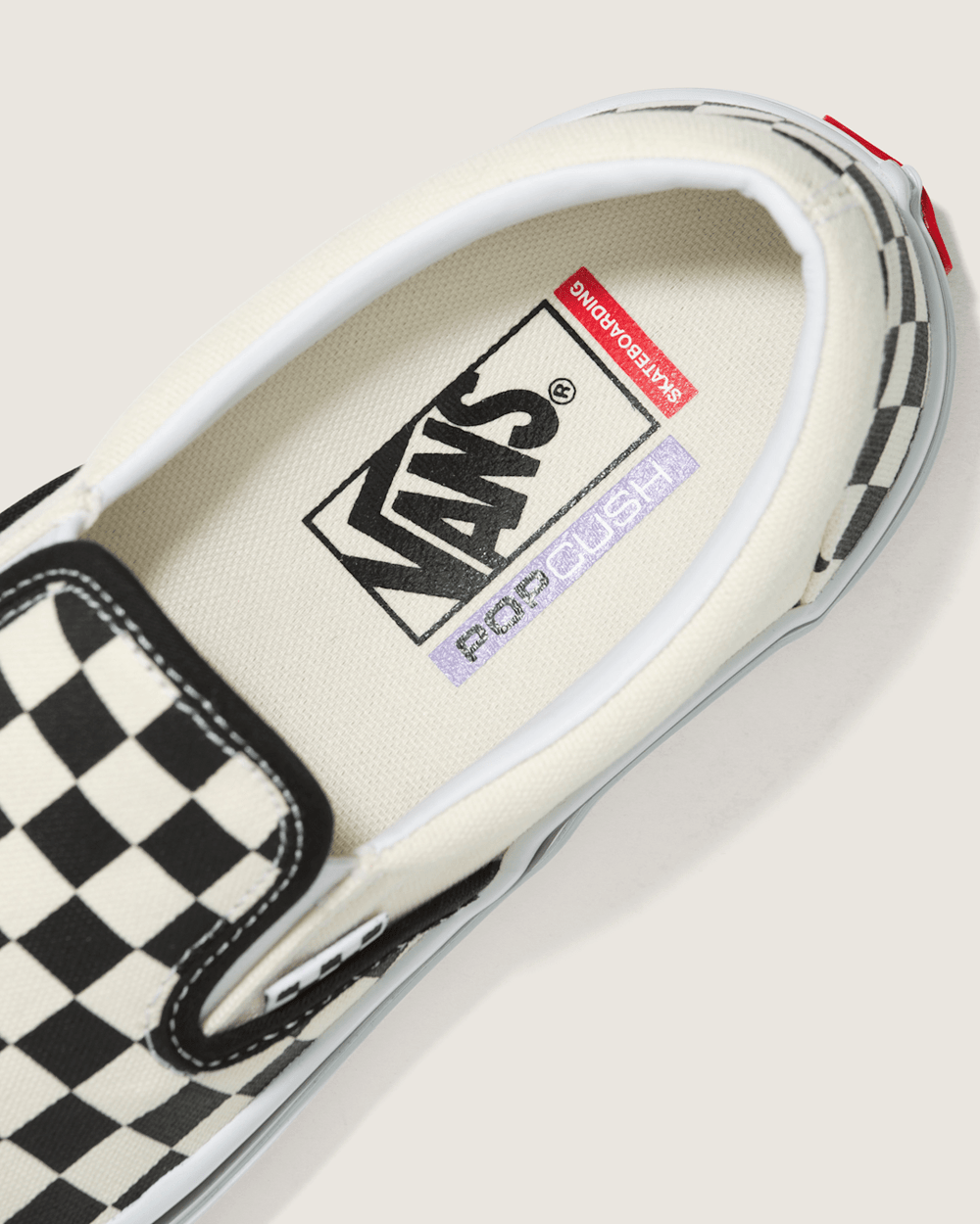 Women|Men Vans Skate Slip-On Checkerboard Shoe in Checkerboard Black / Off White