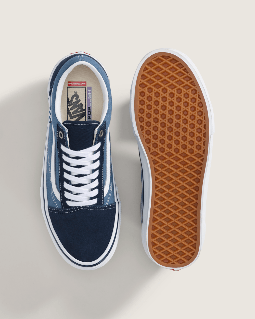 Women|Men Vans Skate Old Skool Navy/White Skate Shoe
