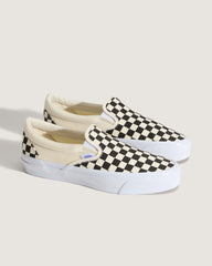 Women|Men Vans Premium Slip-On Checkerboard Shoe in Checkerboard Black / Off White